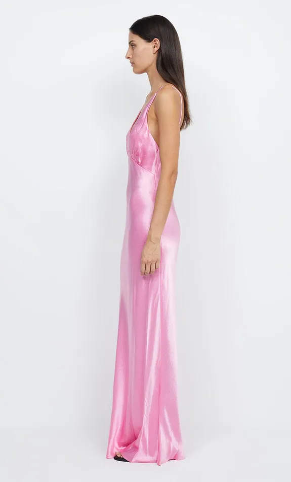 Woman Bec Bridge Maxi Dresses LORELAI V MAXI DRESS Candy Pink Woman Bec Bridge Maxi Dresses LORELAI V MAXI DRESS Candy Pink