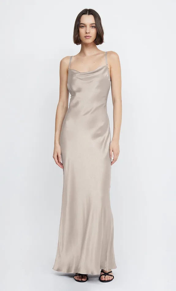 Woman Bec Bridge Maxi Dresses MALIA MAXI DRESS Smoke Taupe