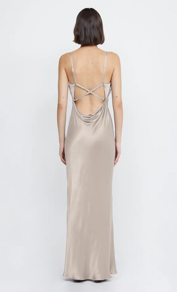 Woman Bec Bridge Maxi Dresses MALIA MAXI DRESS Smoke Taupe Woman Bec Bridge Maxi Dresses MALIA MAXI DRESS Smoke Taupe