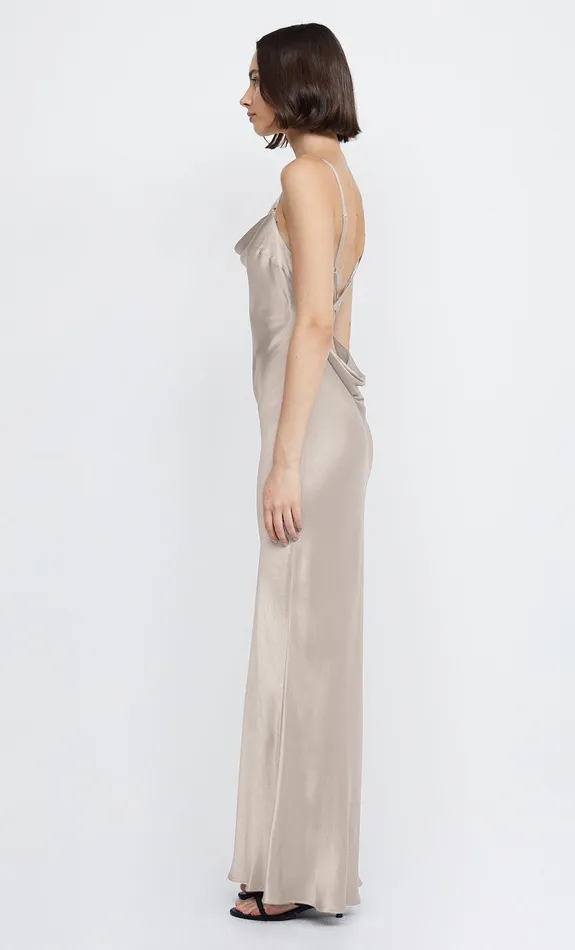 Woman Bec Bridge Maxi Dresses MALIA MAXI DRESS Smoke Taupe Woman Bec Bridge Maxi Dresses MALIA MAXI DRESS Smoke Taupe