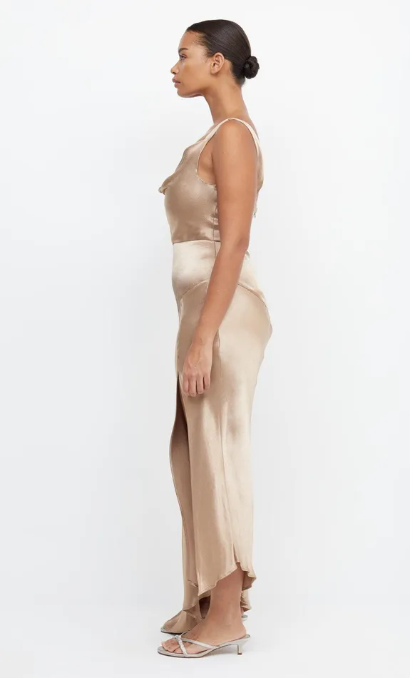Woman Bec Bridge Maxi Dresses MOON DANCE COWL DRESS Golden Woman Bec Bridge Maxi Dresses MOON DANCE COWL DRESS Golden