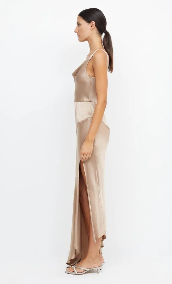 Woman Bec Bridge Maxi Dresses MOON DANCE COWL DRESS Golden Woman Bec Bridge Maxi Dresses MOON DANCE COWL DRESS Golden