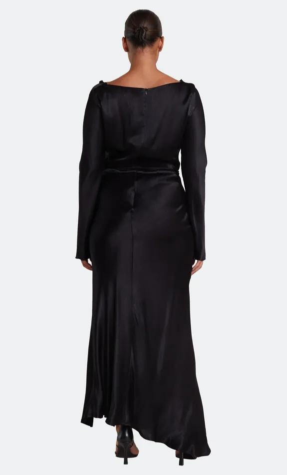 Woman Bec Bridge Maxi Dresses MOON DANCE LONG SLEEVE COWL DRESS Black Woman Bec Bridge Maxi Dresses MOON DANCE LONG SLEEVE COWL DRESS Black