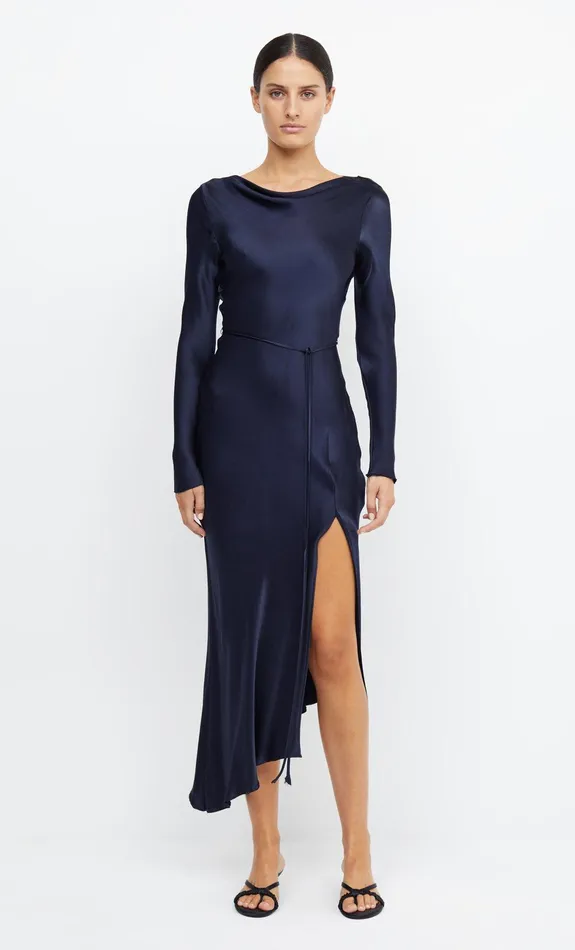 Woman Bec Bridge Maxi Dresses MOON DANCE LONG SLEEVE MAXI DRESS Ink
