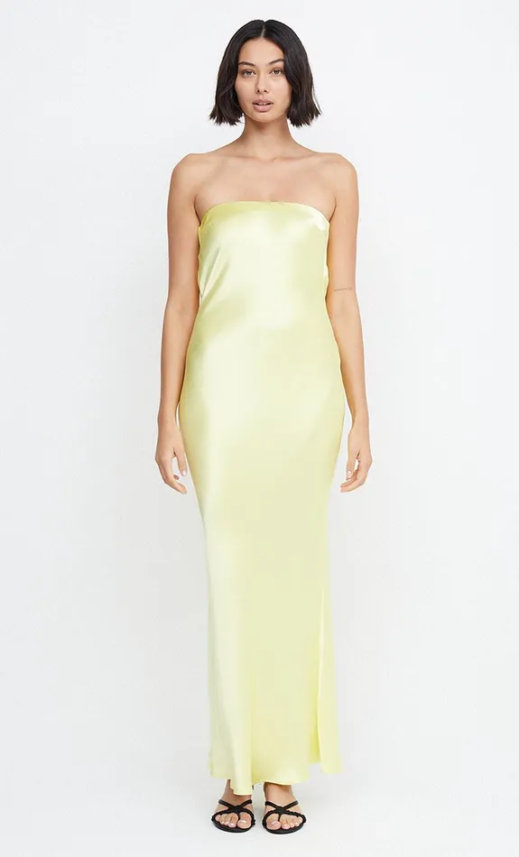 Woman Bec Bridge Maxi Dresses MOON DANCE STRAPLESS DRESS Citron