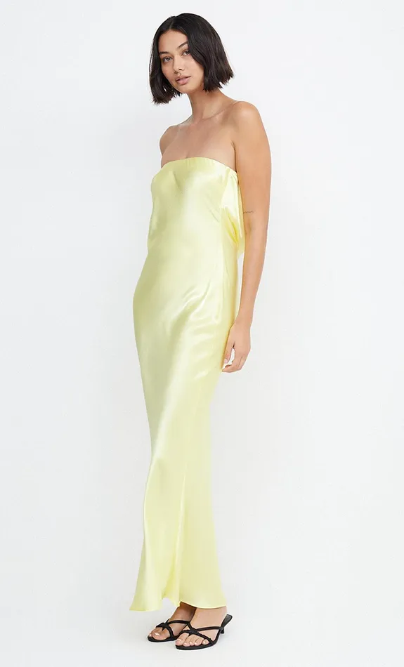 Woman Bec Bridge Maxi Dresses MOON DANCE STRAPLESS DRESS Citron Woman Bec Bridge Maxi Dresses MOON DANCE STRAPLESS DRESS Citron