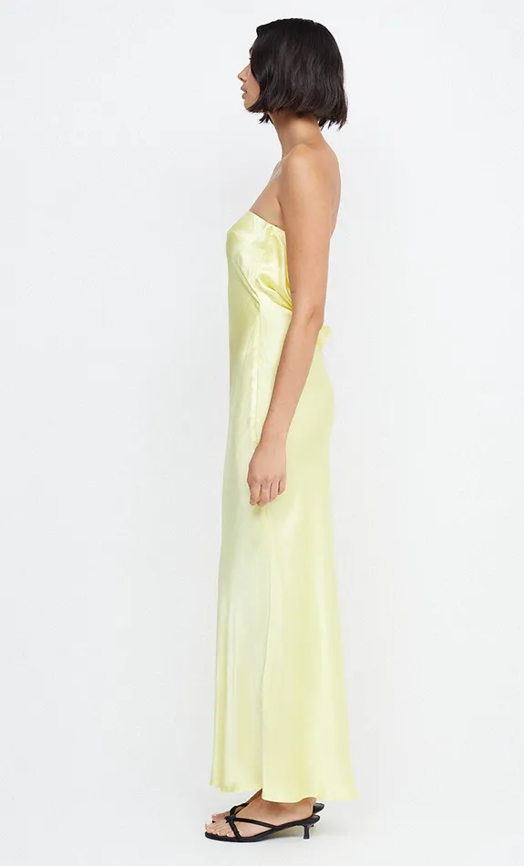 Woman Bec Bridge Maxi Dresses MOON DANCE STRAPLESS DRESS Citron Woman Bec Bridge Maxi Dresses MOON DANCE STRAPLESS DRESS Citron