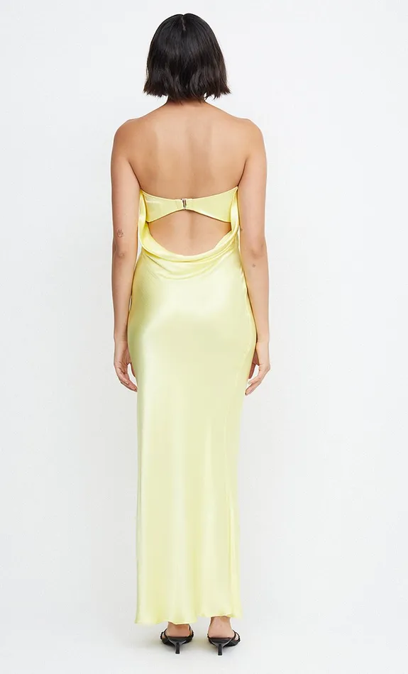 Woman Bec Bridge Maxi Dresses MOON DANCE STRAPLESS DRESS Citron Woman Bec Bridge Maxi Dresses MOON DANCE STRAPLESS DRESS Citron