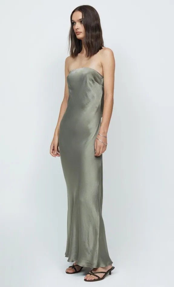 Woman Bec Bridge Maxi Dresses MOON DANCE STRAPLESS DRESS Dark Olive Woman Bec Bridge Maxi Dresses MOON DANCE STRAPLESS DRESS Dark Olive
