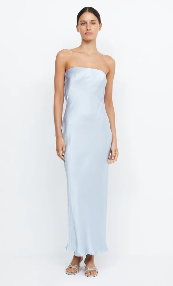 Woman Bec Bridge Maxi Dresses MOON DANCE STRAPLESS DRESS Dusty Blue