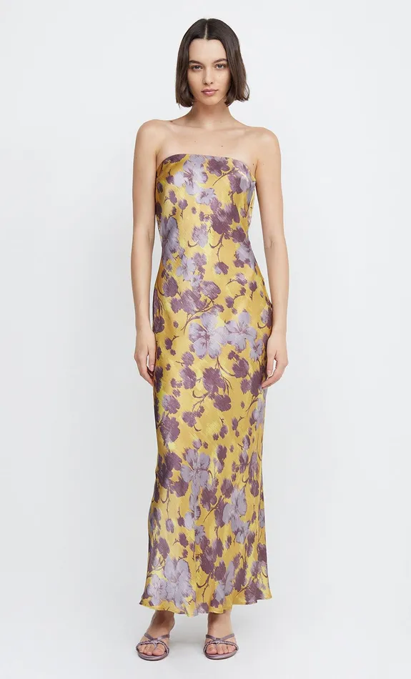 Woman Bec Bridge Maxi Dresses MOON DANCE STRAPLESS DRESS Golden Violet