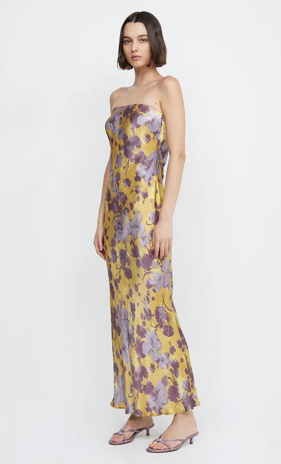 Woman Bec Bridge Maxi Dresses MOON DANCE STRAPLESS DRESS Golden Violet Woman Bec Bridge Maxi Dresses MOON DANCE STRAPLESS DRESS Golden Violet