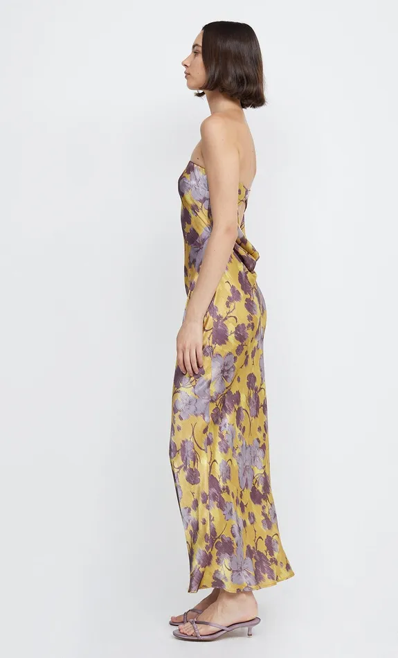 Woman Bec Bridge Maxi Dresses MOON DANCE STRAPLESS DRESS Golden Violet Woman Bec Bridge Maxi Dresses MOON DANCE STRAPLESS DRESS Golden Violet