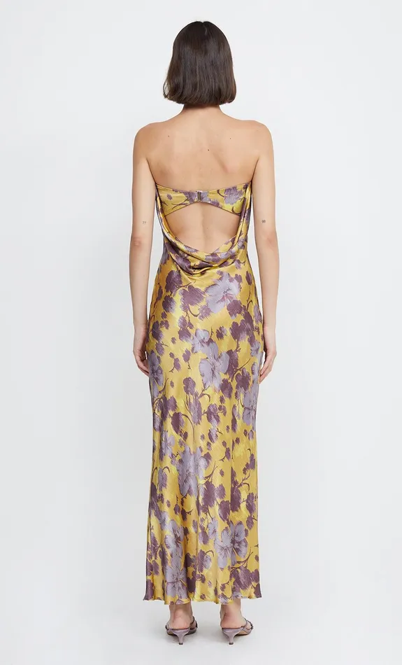 Woman Bec Bridge Maxi Dresses MOON DANCE STRAPLESS DRESS Golden Violet Woman Bec Bridge Maxi Dresses MOON DANCE STRAPLESS DRESS Golden Violet
