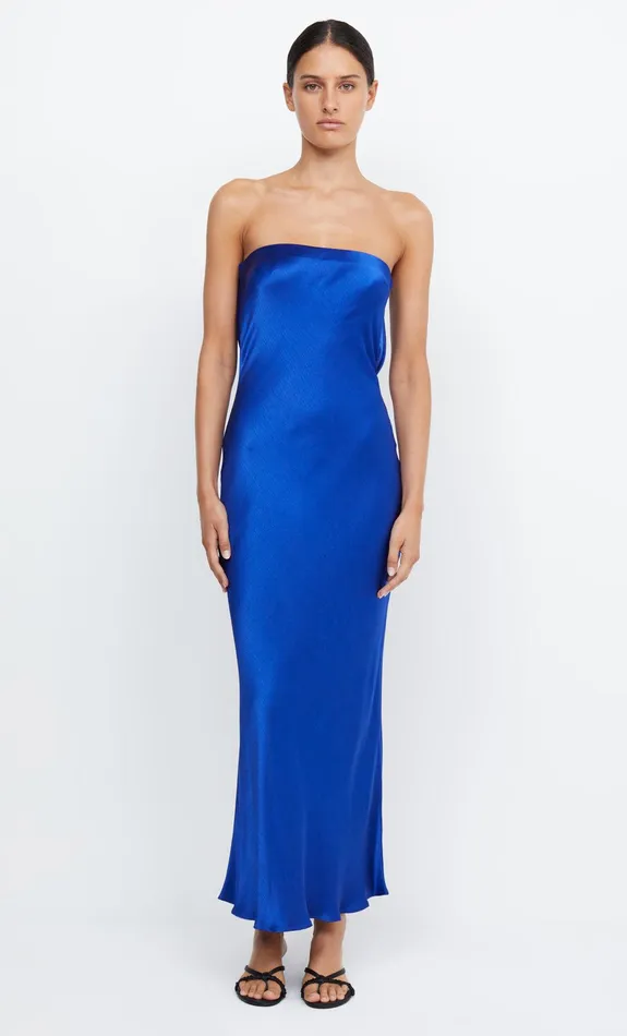 Woman Bec Bridge Maxi Dresses MOON DANCE STRAPLESS DRESS Mediterranean Blue Woman Bec Bridge Maxi Dresses MOON DANCE STRAPLESS DRESS Mediterranean Blue