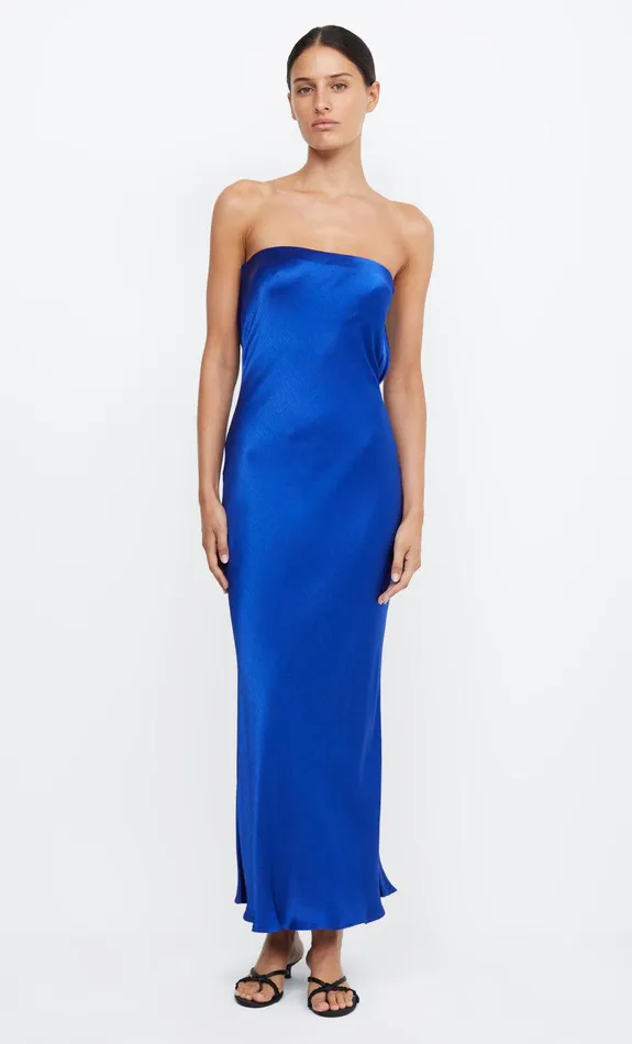 Woman Bec Bridge Maxi Dresses MOON DANCE STRAPLESS DRESS Mediterranean Blue Woman Bec Bridge Maxi Dresses MOON DANCE STRAPLESS DRESS Mediterranean Blue