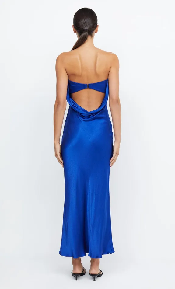 Woman Bec Bridge Maxi Dresses MOON DANCE STRAPLESS DRESS Mediterranean Blue Woman Bec Bridge Maxi Dresses MOON DANCE STRAPLESS DRESS Mediterranean Blue