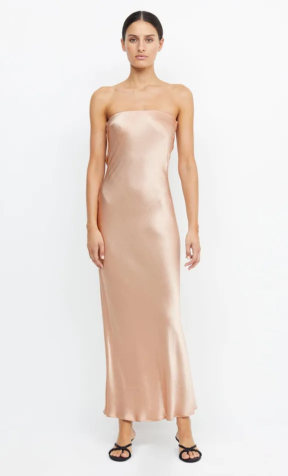 Woman Bec Bridge Maxi Dresses MOON DANCE STRAPLESS DRESS Rose Gold