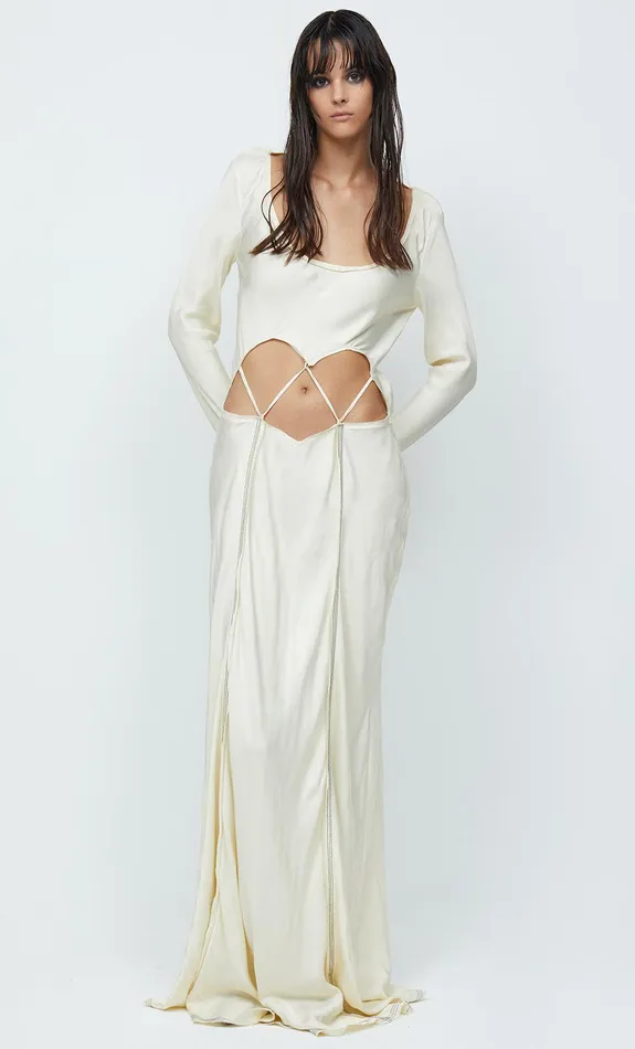 Woman Bec Bridge Maxi Dresses NAOMI LONG SLEEVE MAXI DRESS Ecru