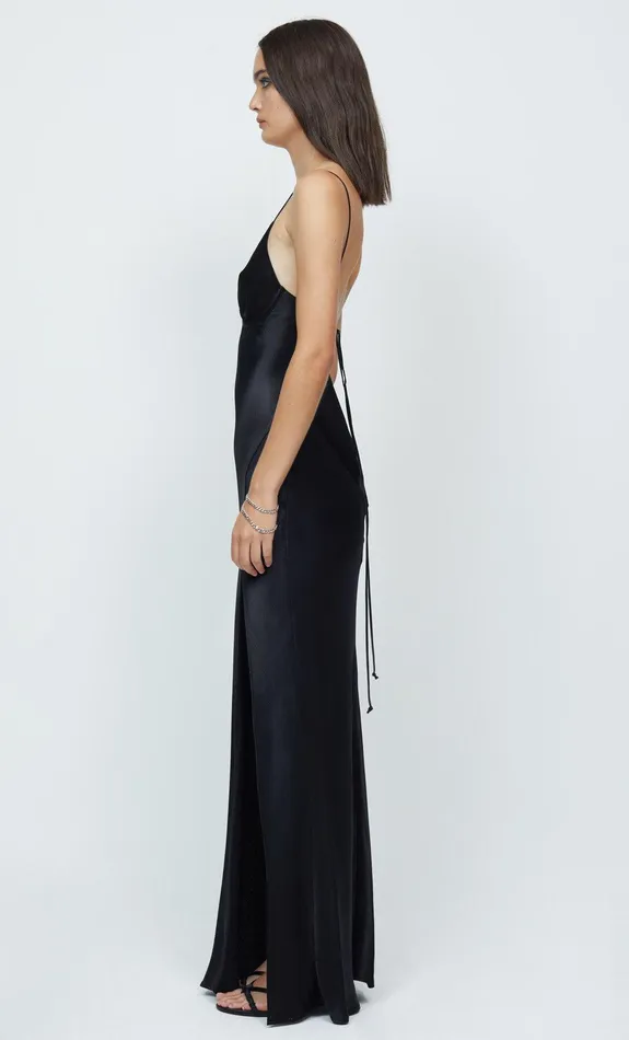 Woman Bec Bridge Maxi Dresses REN SPLIT MAXI DRESS Black Woman Bec Bridge Maxi Dresses REN SPLIT MAXI DRESS Black