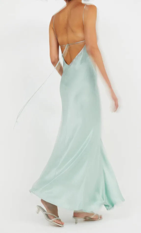 Woman Bec Bridge Maxi Dresses REN SPLIT MAXI DRESS Seafoam Green Woman Bec Bridge Maxi Dresses REN SPLIT MAXI DRESS Seafoam Green