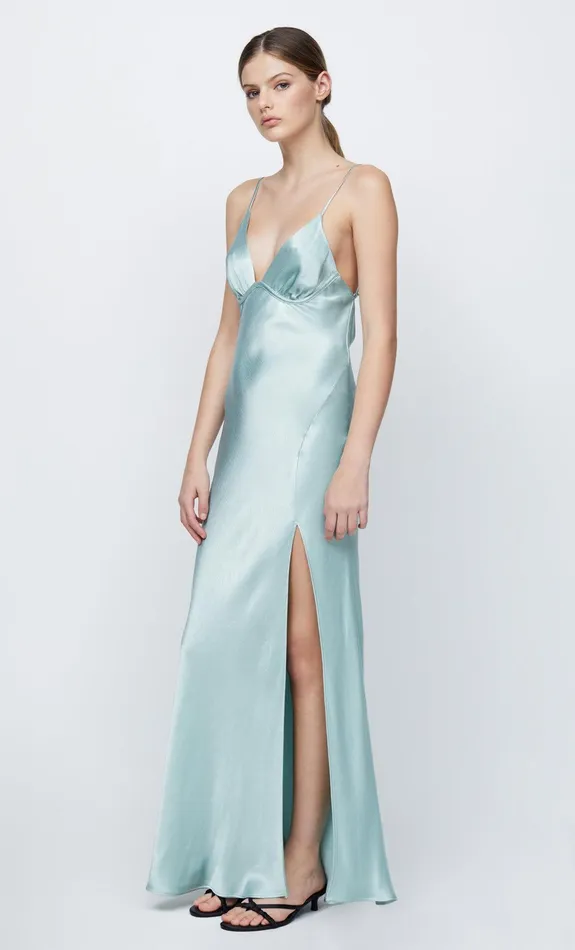Woman Bec Bridge Maxi Dresses REN SPLIT MAXI DRESS Seafoam Green Woman Bec Bridge Maxi Dresses REN SPLIT MAXI DRESS Seafoam Green