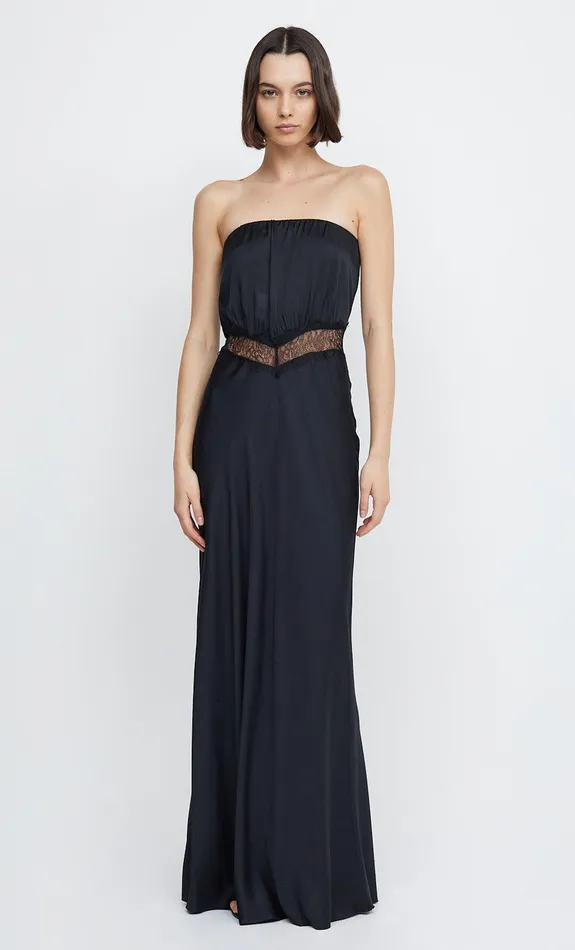 Woman Bec Bridge Maxi Dresses SPENCER LACE STRAPLESS MAXI BlackBlack