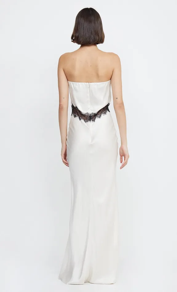 Woman Bec Bridge Maxi Dresses SPENCER LACE STRAPLESS MAXI IvoryBlack Woman Bec Bridge Maxi Dresses SPENCER LACE STRAPLESS MAXI IvoryBlack