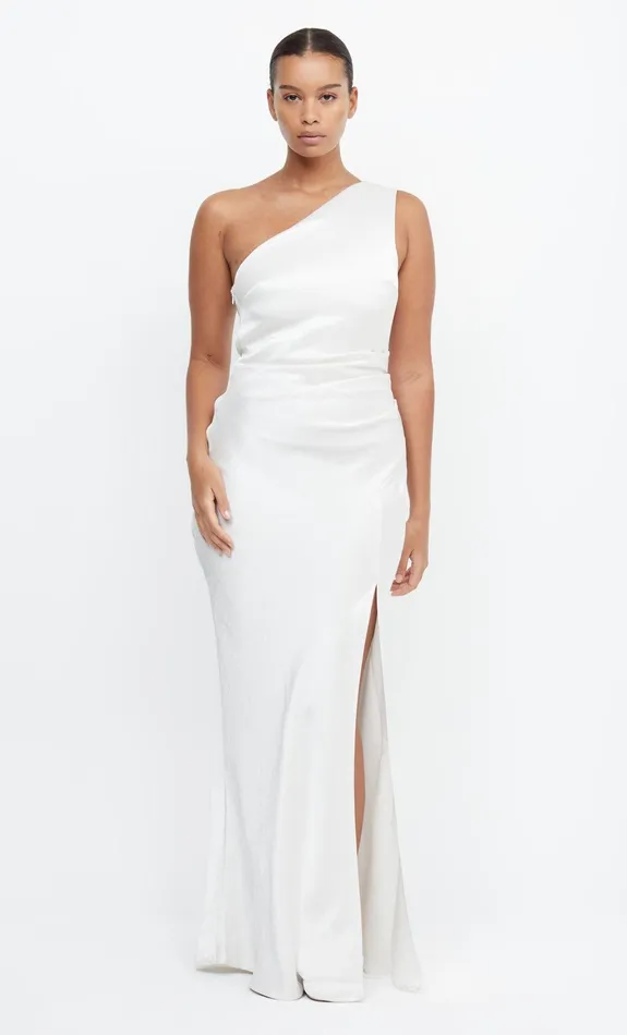 Woman Bec Bridge Maxi Dresses THE DREAMER ASYM DRESS Ivory