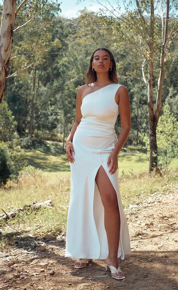 Woman Bec Bridge Maxi Dresses THE DREAMER ASYM DRESS Ivory Woman Bec Bridge Maxi Dresses THE DREAMER ASYM DRESS Ivory