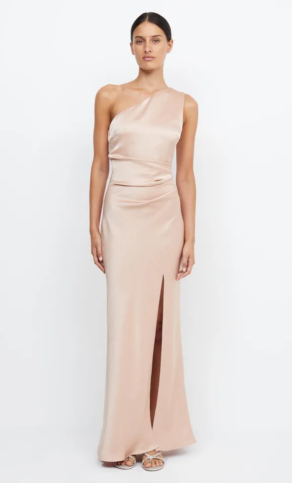 Woman Bec Bridge Maxi Dresses THE DREAMER ASYM DRESS Rose Gold