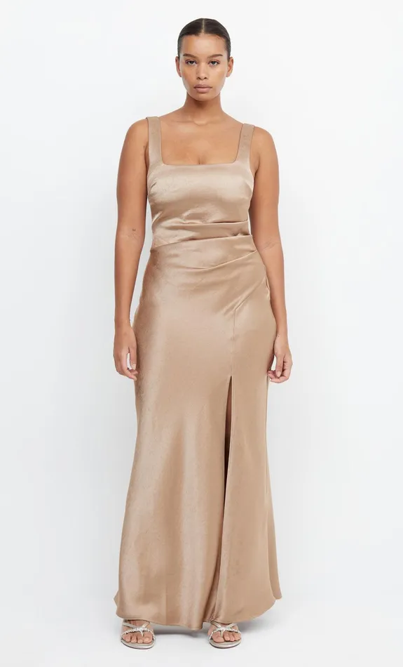 Woman Bec Bridge Maxi Dresses THE DREAMER SQUARE NECK DRESS Golden