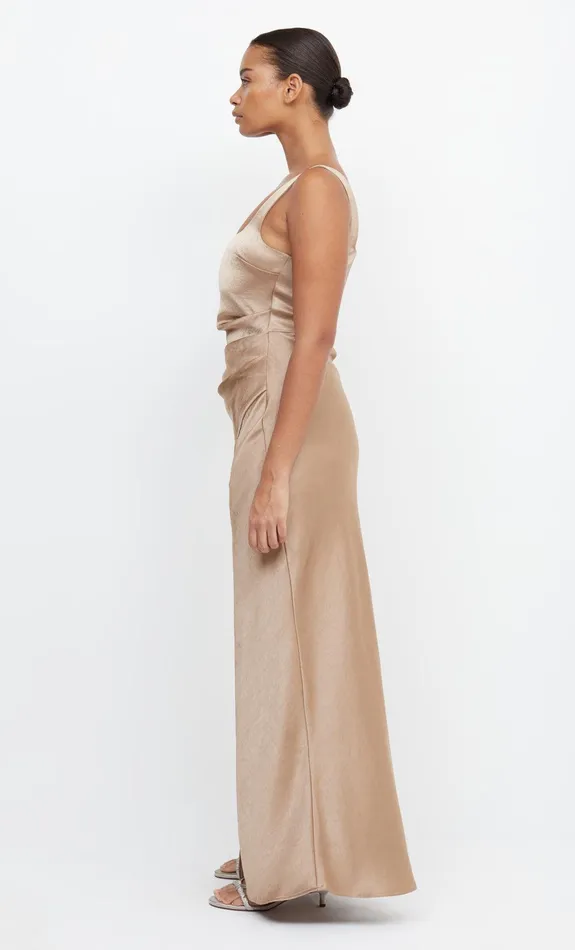 Woman Bec Bridge Maxi Dresses THE DREAMER SQUARE NECK DRESS Golden Woman Bec Bridge Maxi Dresses THE DREAMER SQUARE NECK DRESS Golden