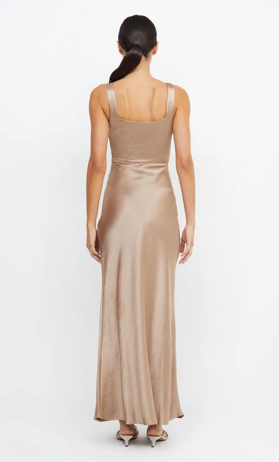 Woman Bec Bridge Maxi Dresses THE DREAMER SQUARE NECK DRESS Golden Woman Bec Bridge Maxi Dresses THE DREAMER SQUARE NECK DRESS Golden
