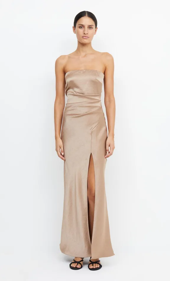 Woman Bec Bridge Maxi Dresses THE DREAMER STRAPLESS DRESS Golden