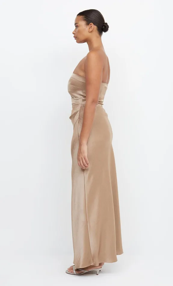Woman Bec Bridge Maxi Dresses THE DREAMER STRAPLESS DRESS Golden Woman Bec Bridge Maxi Dresses THE DREAMER STRAPLESS DRESS Golden