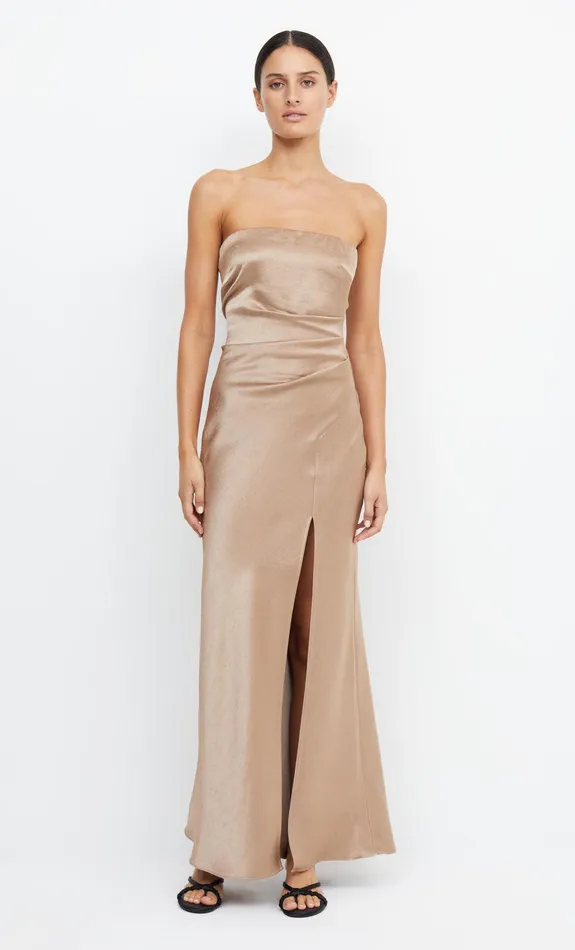 Woman Bec Bridge Maxi Dresses THE DREAMER STRAPLESS DRESS Golden Woman Bec Bridge Maxi Dresses THE DREAMER STRAPLESS DRESS Golden