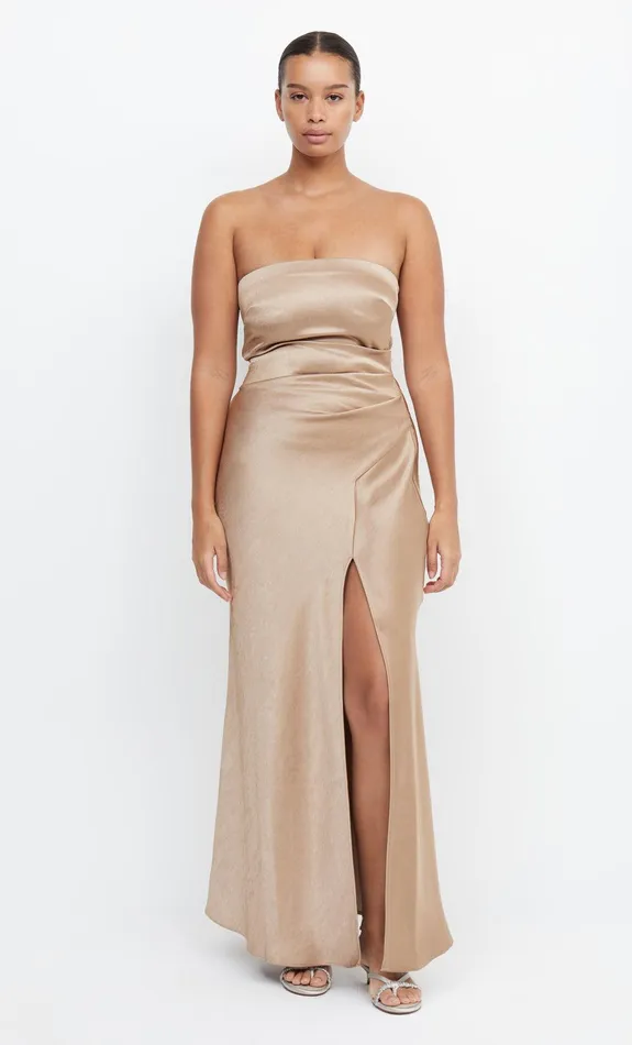 Woman Bec Bridge Maxi Dresses THE DREAMER STRAPLESS DRESS Golden Woman Bec Bridge Maxi Dresses THE DREAMER STRAPLESS DRESS Golden