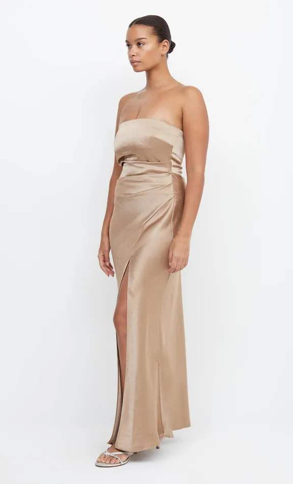 Woman Bec Bridge Maxi Dresses THE DREAMER STRAPLESS DRESS Golden Woman Bec Bridge Maxi Dresses THE DREAMER STRAPLESS DRESS Golden