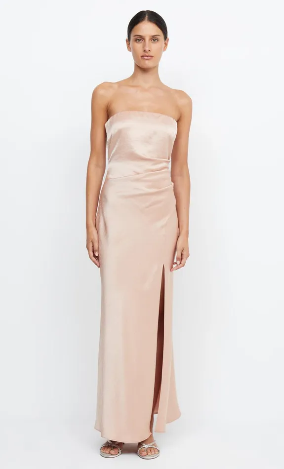 Woman Bec Bridge Maxi Dresses THE DREAMER STRAPLESS DRESS Rose Gold