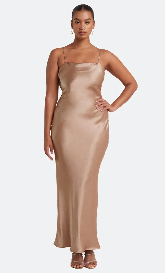 Woman Bec Bridge Maxi Dresses THE DREAMER TIE DRESS Golden
