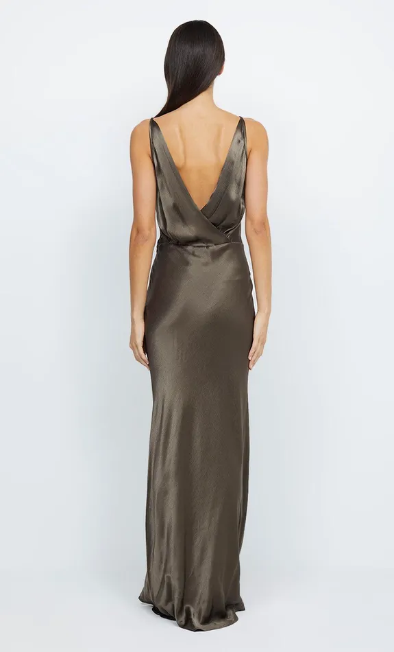 Woman Bec Bridge Maxi Dresses TI AMO V MAXI DRESS Midnight Olive Woman Bec Bridge Maxi Dresses TI AMO V MAXI DRESS Midnight Olive