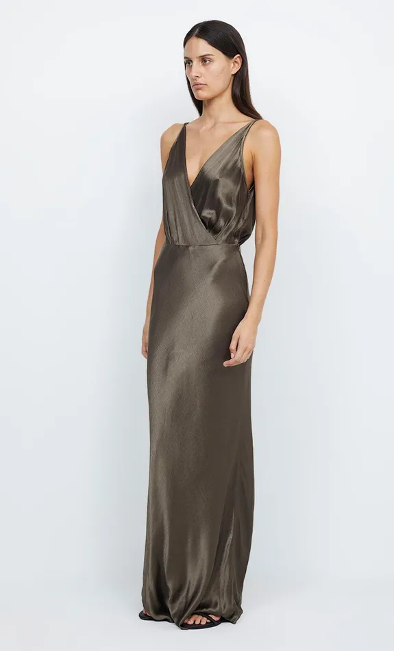 Woman Bec Bridge Maxi Dresses TI AMO V MAXI DRESS Midnight Olive Woman Bec Bridge Maxi Dresses TI AMO V MAXI DRESS Midnight Olive