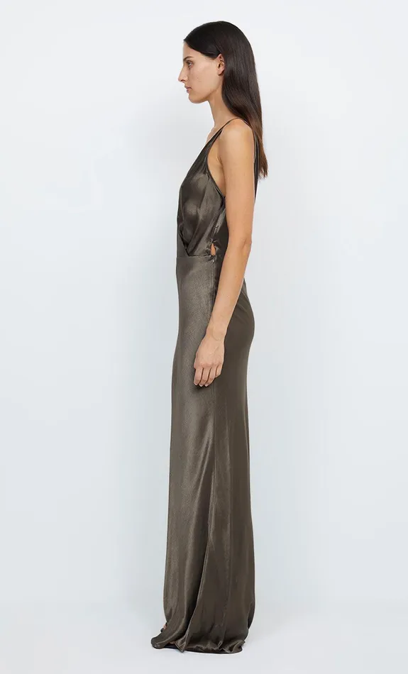 Woman Bec Bridge Maxi Dresses TI AMO V MAXI DRESS Midnight Olive Woman Bec Bridge Maxi Dresses TI AMO V MAXI DRESS Midnight Olive