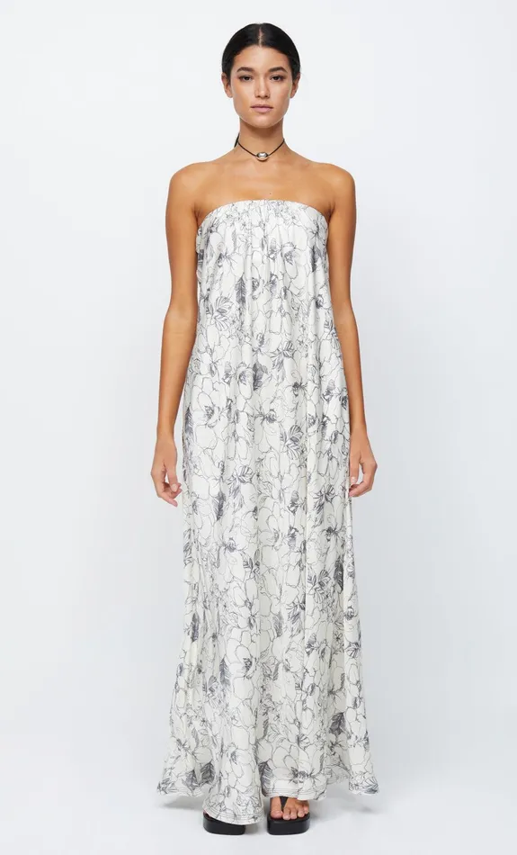 Woman Bec Bridge Maxi Dresses TILLIE STRAPLESS MAXI DRESSFINAL SALE 8211 NO RETURNS Linear Floral Woman Bec Bridge Maxi Dresses TILLIE STRAPLESS MAXI DRESSFINAL SALE 8211 NO RETURNS Linear Floral