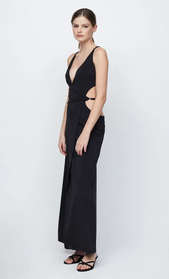 Woman Bec Bridge Maxi Dresses ZADIE WRAP MAXI DRESS Black Woman Bec Bridge Maxi Dresses ZADIE WRAP MAXI DRESS Black