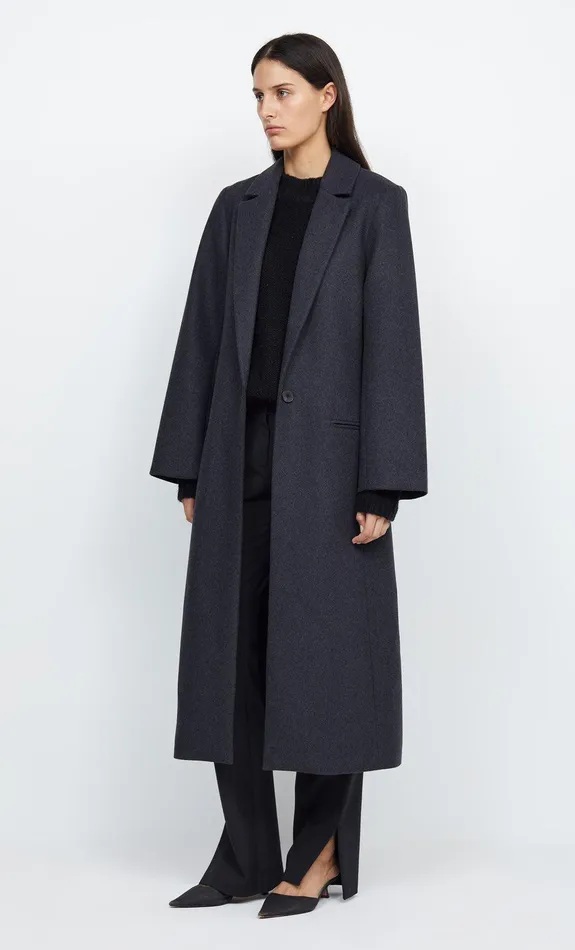 Woman Bec Bridge Outerwear CHARLIE LONGLINE COAT Charcoal Woman Bec Bridge Outerwear CHARLIE LONGLINE COAT Charcoal