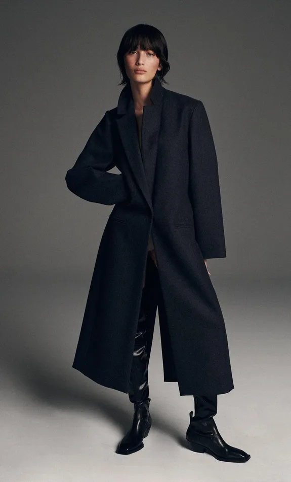 Woman Bec Bridge Outerwear CHARLIE LONGLINE COAT Charcoal Woman Bec Bridge Outerwear CHARLIE LONGLINE COAT Charcoal