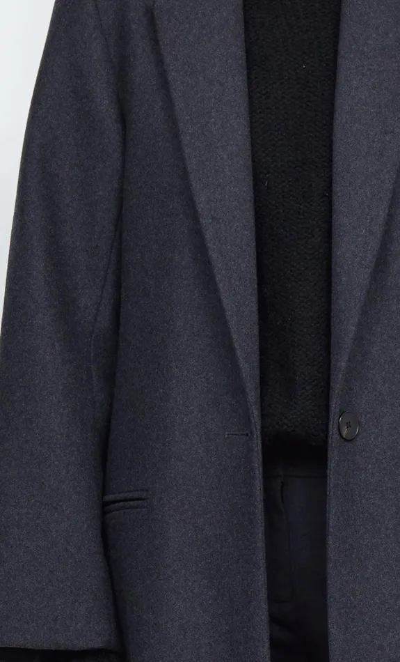 Woman Bec Bridge Outerwear CHARLIE LONGLINE COAT Charcoal Woman Bec Bridge Outerwear CHARLIE LONGLINE COAT Charcoal