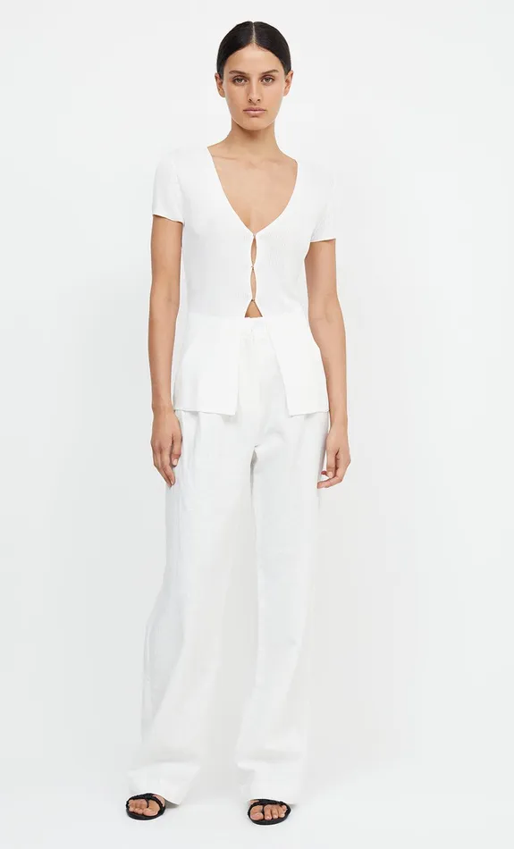 Woman Bec Bridge Short Sleeve TILDA SHORT SLEEVE KNIT TOPFINAL SALE 8211 NO RETURNS Ivory Woman Bec Bridge Short Sleeve TILDA SHORT SLEEVE KNIT TOPFINAL SALE 8211 NO RETURNS Ivory